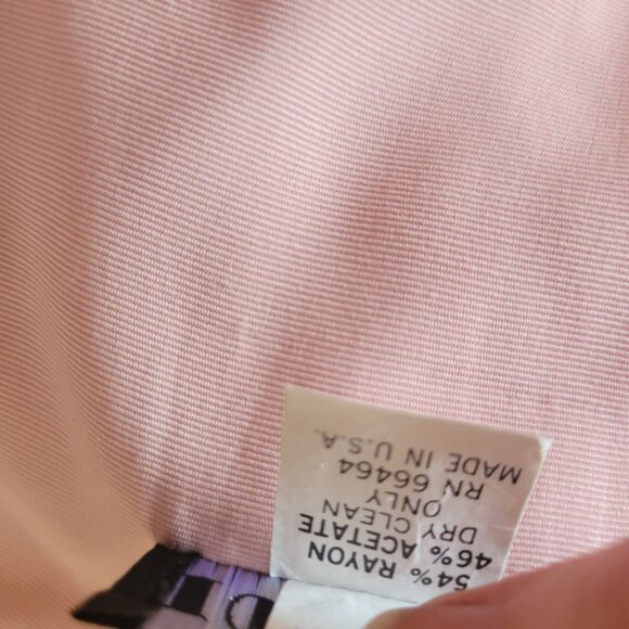 Studio I Womens Petite Blush Pink Dress Suit W/ Embroidered Lace Collar & Belt - Picture 7 of 7